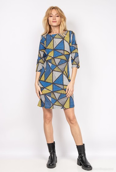 Großhändler Vega's - Geometric print dress