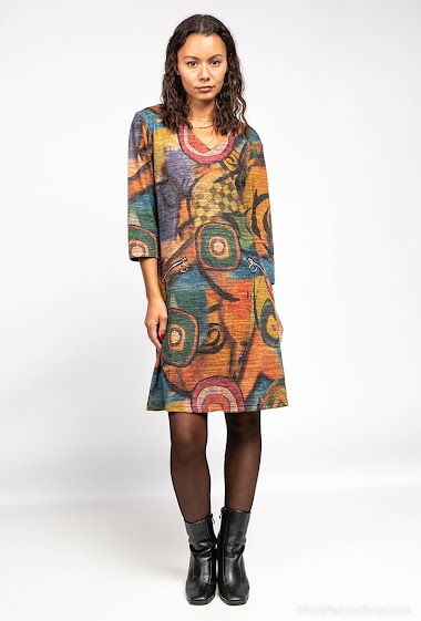 Wholesaler Vega's - Graphic print dress