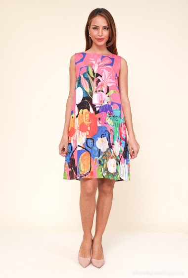 Wholesaler Vega's - Sleeveless printed dress