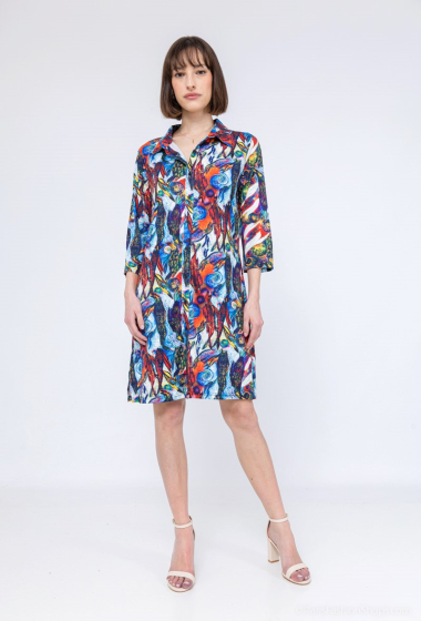 Wholesaler Vega's - Printed shirt dress