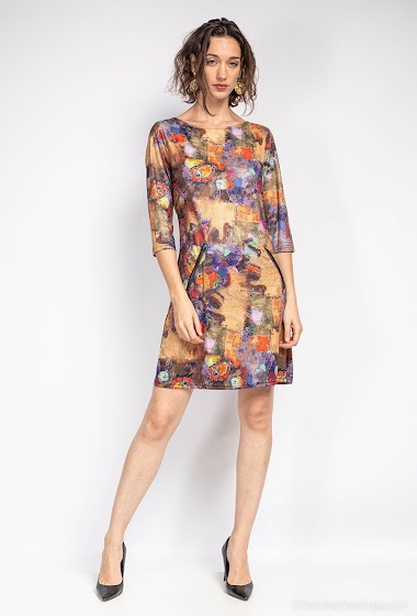 Wholesaler Vega's - Printed dress with pockets