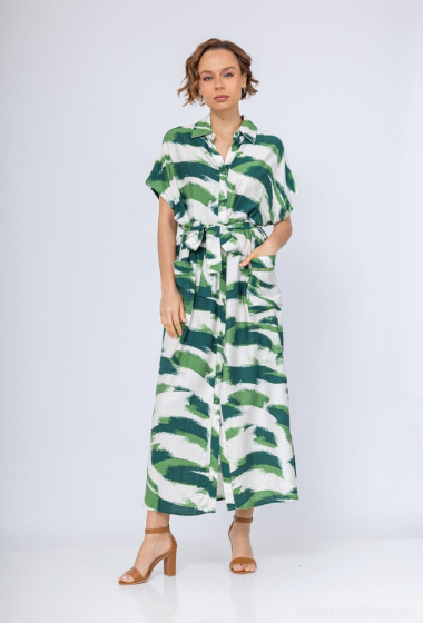 Wholesaler Vega's - Long printed dress