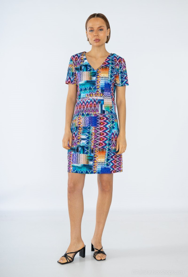 Großhändler Vega's - Kleid mit grafischem Print