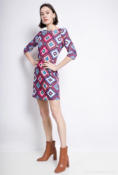 Wholesaler Vega's - Printed stretch dress