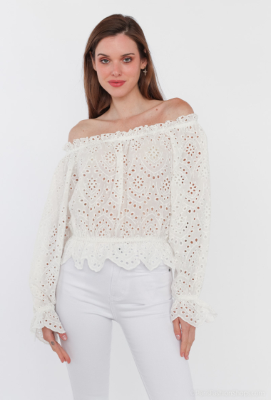 Wholesaler Vega's - Plain English embroidery blouse