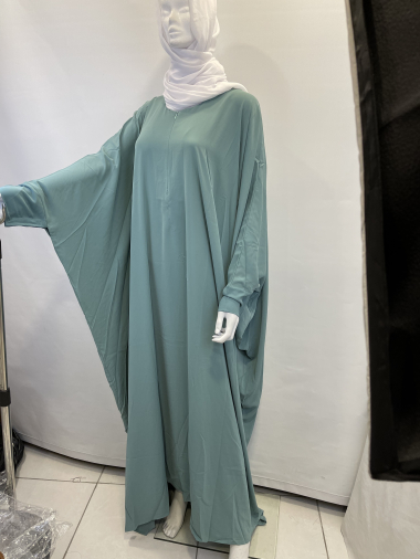 Wholesaler Veijab - ABAYA FARASHA CHEST ZIP DRESS IN MEDINA SILK
