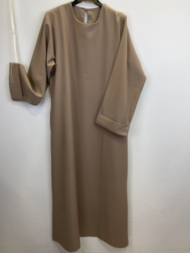 Wholesaler Veijab - SIMPLE ABAYA DRESS, ROLL-UP SLEEVES