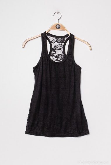 Tank top with lace back