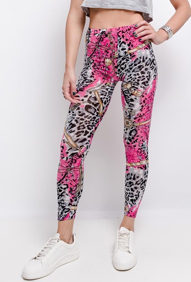 Grossiste Vera Fashion - legging à imprimé léopard