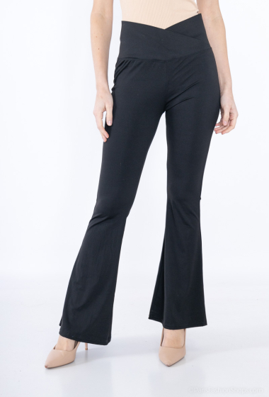 Wholesaler Vera Fashion - High-waisted flared crossover leggings