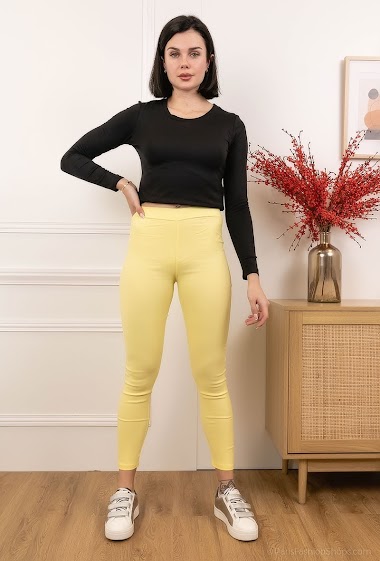 Mayorista Vera Fashion - Leggings elásticos con 2 bolsillos traseros