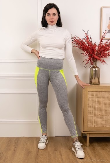 Grossiste Vera Fashion - Legging sport taille haute bi couleur