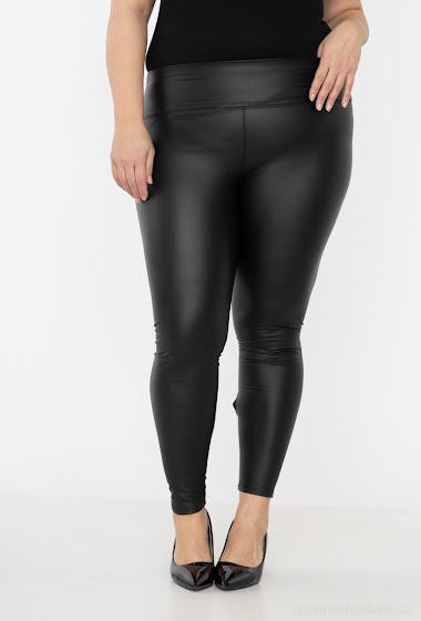 Wholesaler Vera Fashion - High waist leggings in imitation leather