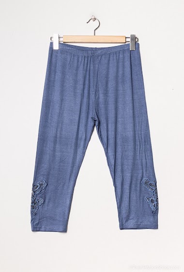 Wholesaler Vera Fashion - 3/4 size leggings with butterfly rhinestones