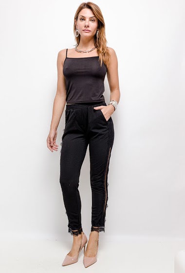 Wholesaler Vera Fashion - Pants with side lace detail