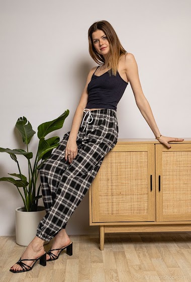 Wholesaler Vera Fashion - Check print trousers
