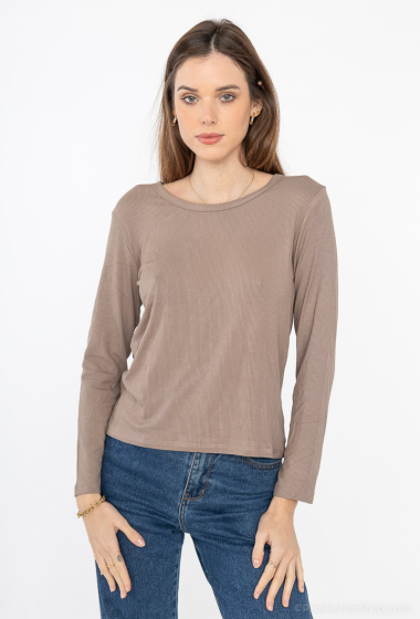 Großhändler Vera Fashion - Baumwoll-Unterhemd mit Stehkragen