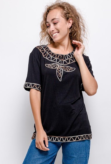 Wholesaler Vera Fashion - T-shirt with embroideries