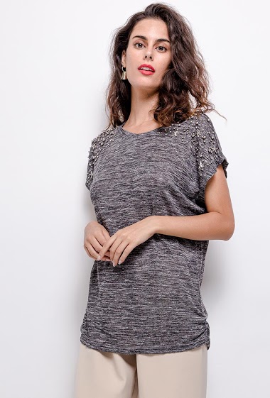Wholesaler Vera Fashion - Studded t-shirt
