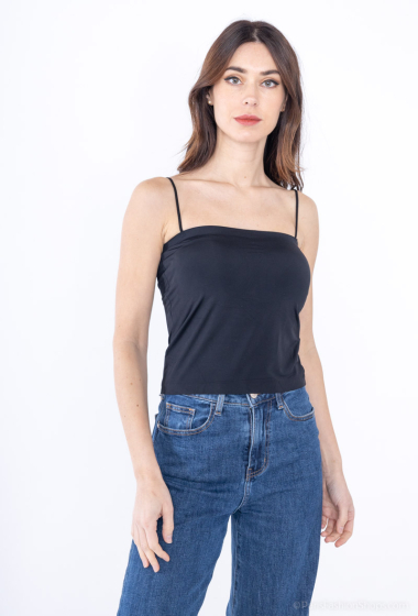 Wholesaler Vera Fashion - Basic thin strap top with bra