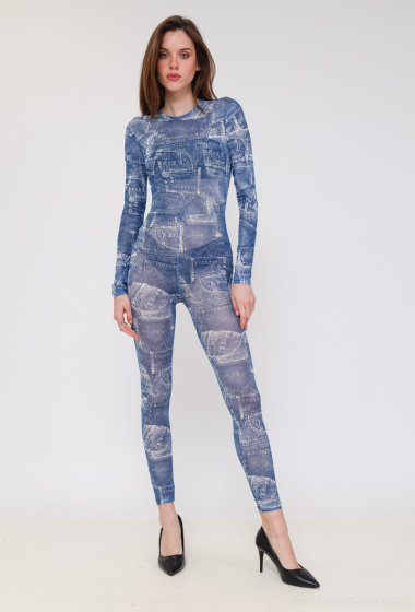 Wholesaler Vera & Lucy - Printed mesh jumpsuit