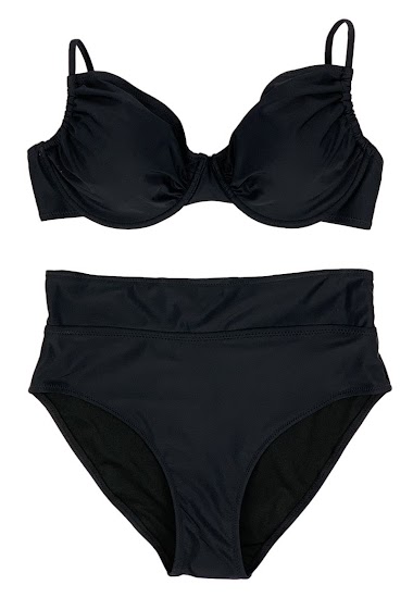 Großhändler Very Zen - Bikini-Badeanzug mit hoher Taille in Übergröße
