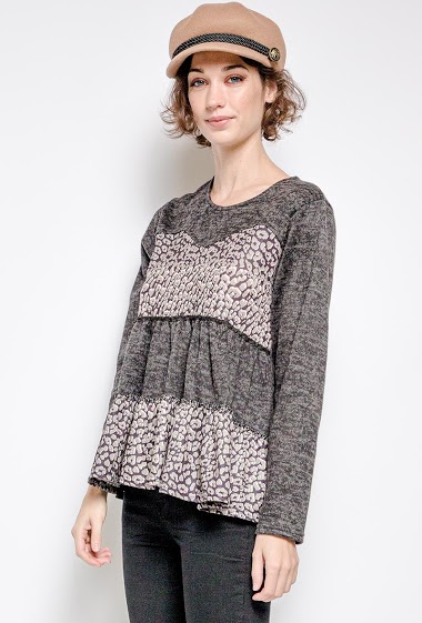 Großhändler Veti Style - Bi-material blouse