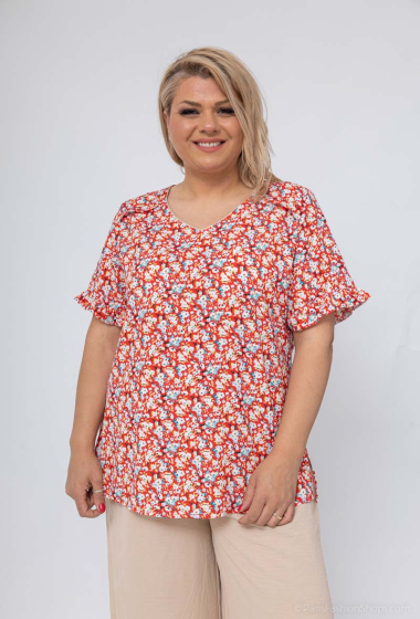 Wholesaler Veti Style - V-neck printed blouse