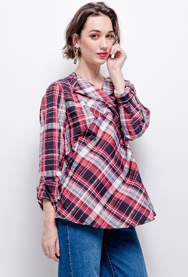 Großhändler Veti Style - Check blouse