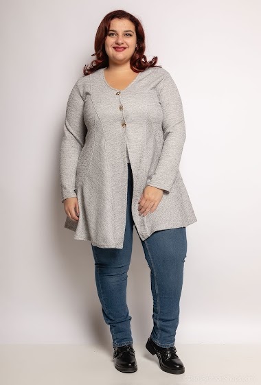 Wholesalers Veti Style - Cardigan with visible stitching