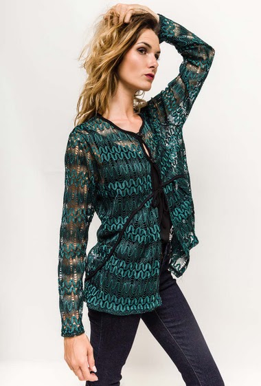 Großhändler Veti Style - Cardigan in transparent lace