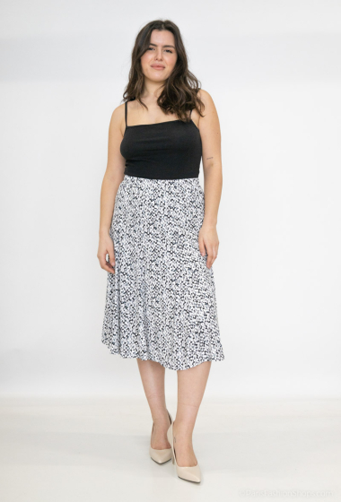 Wholesaler Veti Style - Flared skirt with double print