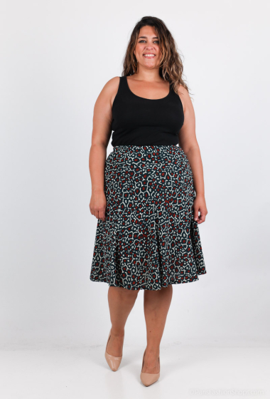 Wholesaler Veti Style - Lined printed skirt