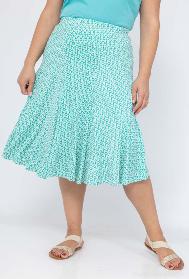 Wholesaler Veti Style - Lined flared printed skirt