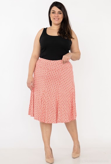 Wholesaler Veti Style - Floral print midi skirt