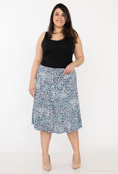 Wholesaler Veti Style - Flower print midi skirt