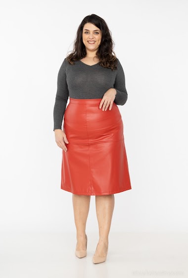 Wholesaler Veti Style - Faux leather skirt