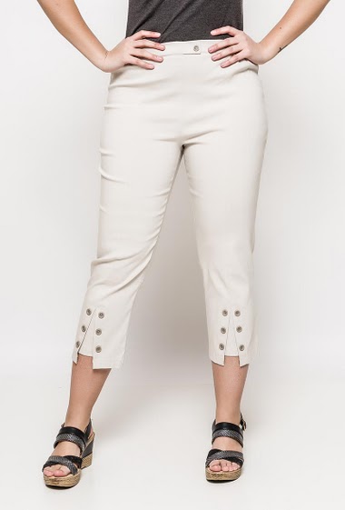 Großhändler Veti Style - Crop pants with buttons
