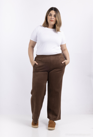 Wholesaler Veti Style - Wide suede pants