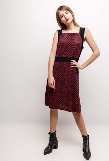 Wholesaler Veti Style - Shiny dress with lace