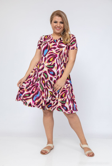Wholesaler Veti Style - Flared printed dress
