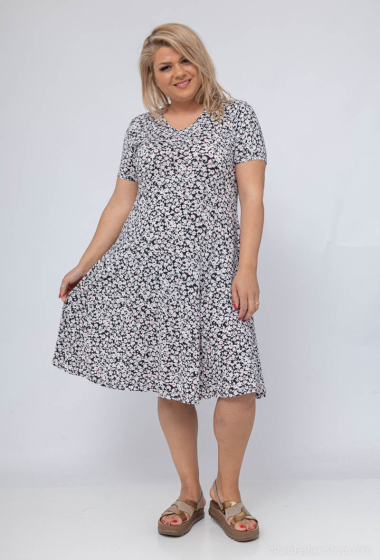 Wholesaler Veti Style - Flared printed dress
