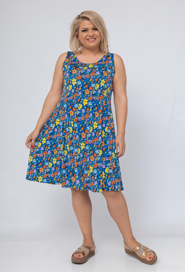 Großhändler Veti Style - Ausgestelltes bedrucktes Kleid