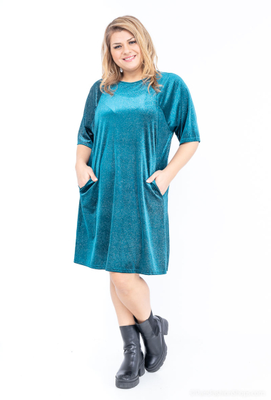 Wholesaler Veti Style - Sparkly velvet dress