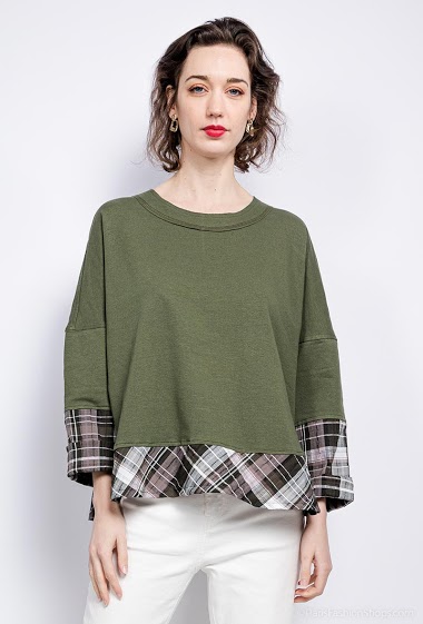 Wholesaler Veti Style - Bi-material sweatshirt