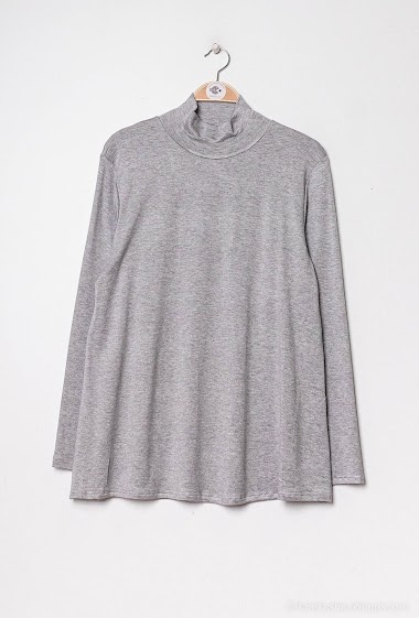 Großhändler Veti Style - Rollkragen-T-Shirt aus 100 % Baumwolle
