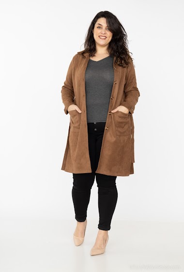 Faux suede hotsell duster jacket