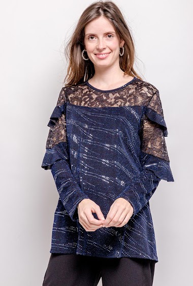 Großhändler Veti Style - Shiny blouse