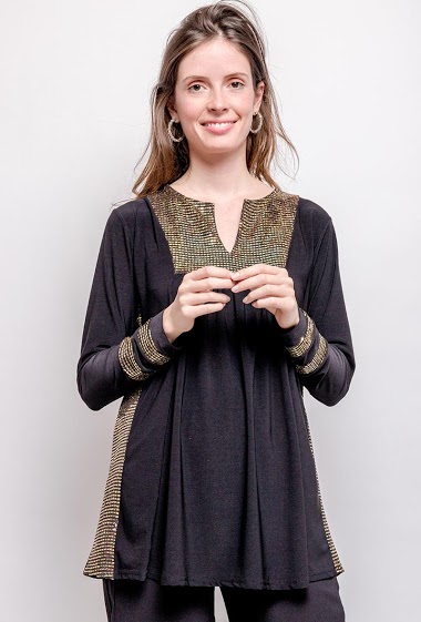 Wholesaler Veti Style - Blouse with sequins