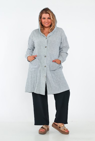 Wholesaler Veti Style - Mid-length jacket with hood